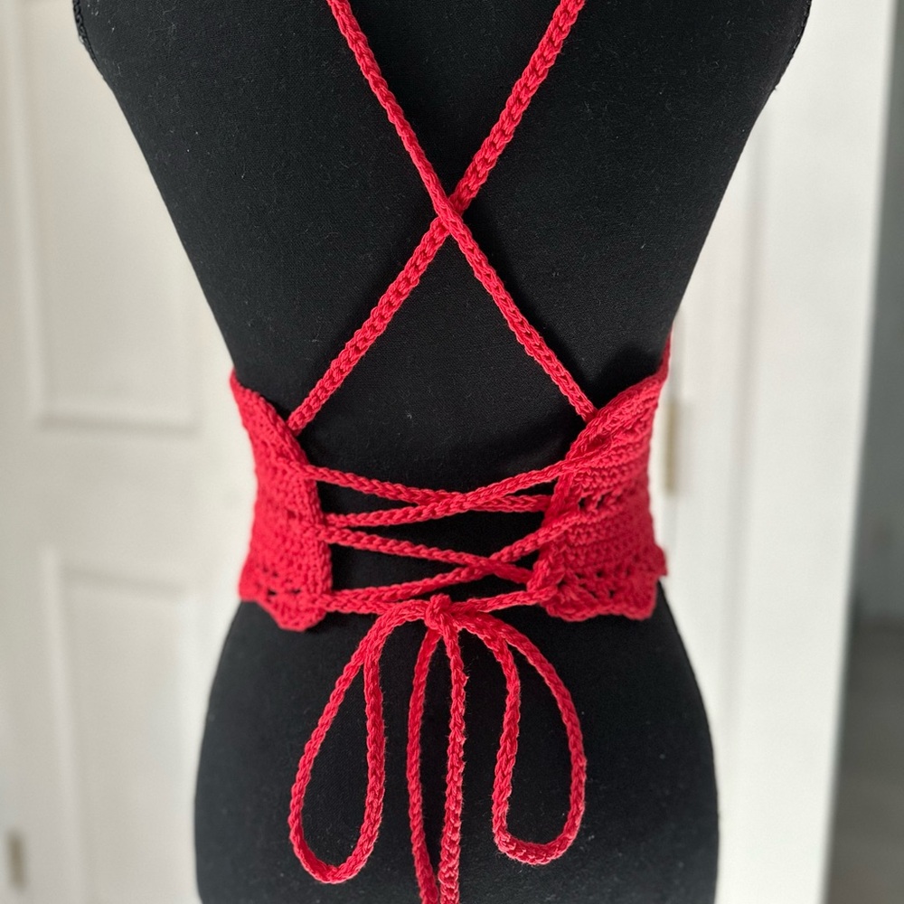 Hand Crocheted Crop Top - Picture 4 of 5